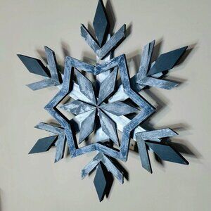Wooden Snowflake Christmas Decoration in Any Color